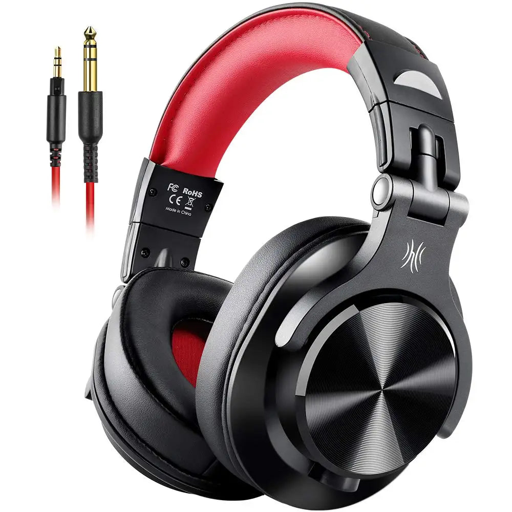 Auscultadores DJ de Estúdio Over-Ear com Fio OneOdio com Microfone – Headset de Mistura e Monitorização com Driver de 40mm para Gaming e Gravação