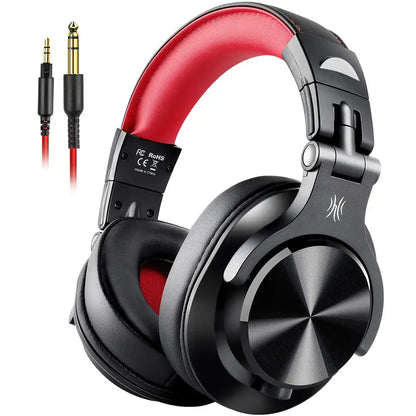 Auscultadores DJ de Estúdio Over-Ear com Fio OneOdio com Microfone – Headset de Mistura e Monitorização com Driver de 40mm para Gaming e Gravação