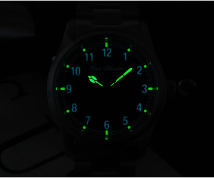 San Martin Simple Men Watch 37mm Pilot Miyota 8215 Classic Military Explore Automatic Mechanical Watches Waterproof 100m