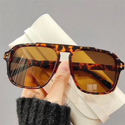 Fashion Female Sun Shades Eyewear Men Women Fashion Double Beam Sunglasses Vintage Outdoor Travel Driving UV400 Goggles