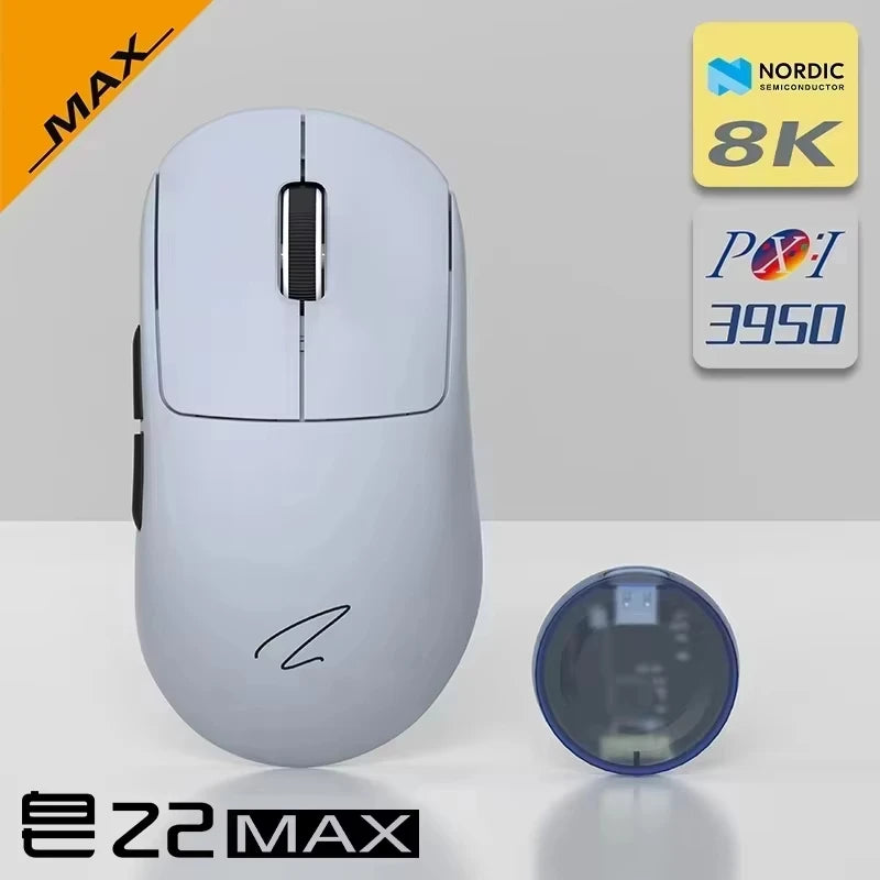 Zaopin Z2 Wireless Gaming Mouse 3-Mode PAW3395 4K Polling Rate Lightweight Esports Mouse for PC, Laptop & Gaming
