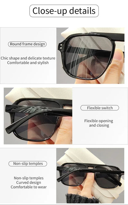 Fashion Female Sun Shades Eyewear Men Women Fashion Double Beam Sunglasses Vintage Outdoor Travel Driving UV400 Goggles
