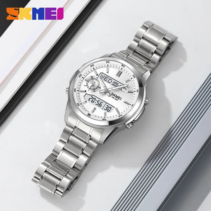SKMEI 2284 Business Men's Electronic Multifunctional Dual Display Sports Waterproof Luminous Luxury Watch Digital Watch Reloj