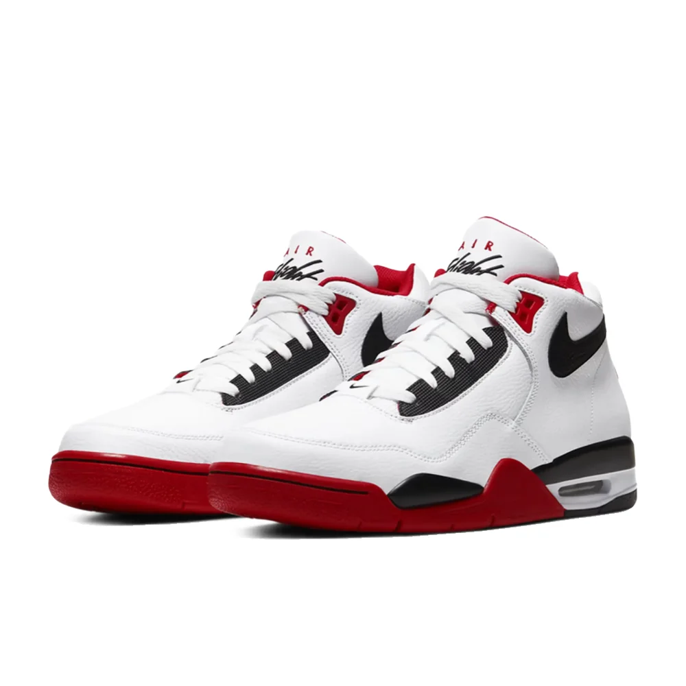 Buty do koszykówki Nike Flight Legacy Classic Style Mid-Top Retro, unisex, czerwono-białe, BQ4212-100