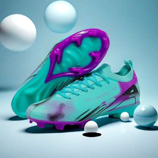New Men Football Boots FG Non-Slip Training Shoes Soccer Cleats Long Spikes Soccer Shoes Ultralight Outdoor Drop Shipping