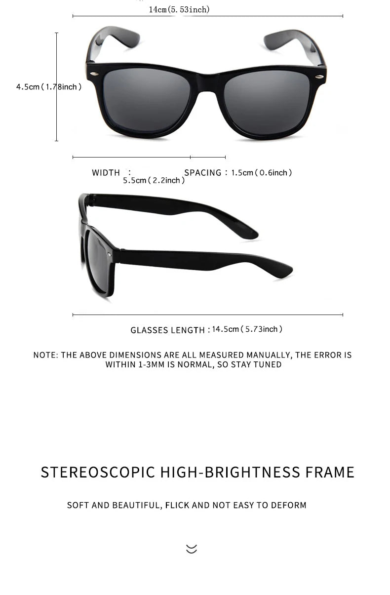 2pcs Fashion classic men's sunglasses UV protection driving outdoor sunglasses