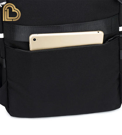 Yule Trooper F-Fortnited Battle Royale Backpack with USB Charging Anime Figures Study Stationery Compartment Students Mochila