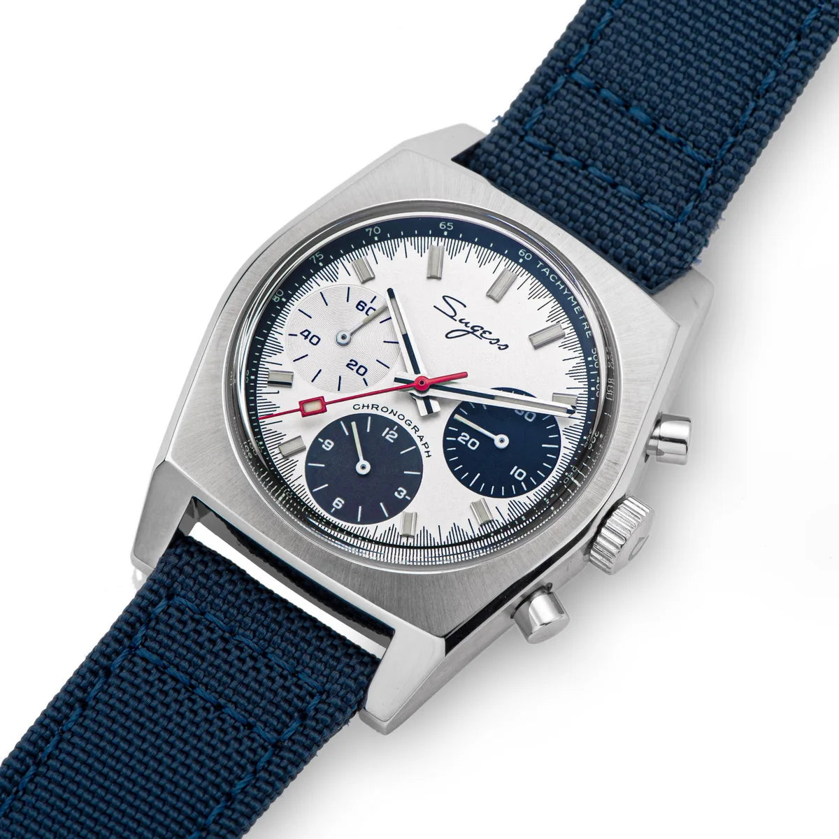 Sugess 37mm Men's Pilot Watches Original ST19 Chronograph Swanneck Mechanical Wristwatches Dome Sapphire Crystal Force Army 2024