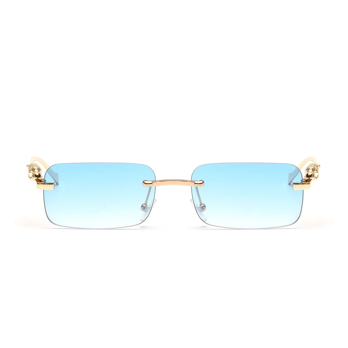 Ruiao rimless sunglasses UV400 fashion square metal glasses for men women designer man's brand sun glasses shades for outdoor