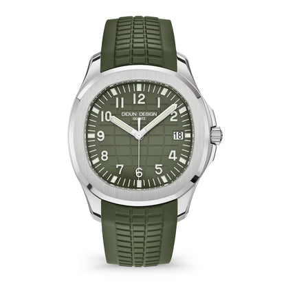 didun Luxury Military Automatic Men Watch Sapphire Stainless Steel Sport watch Waterproof Luminous rubber Man Watch