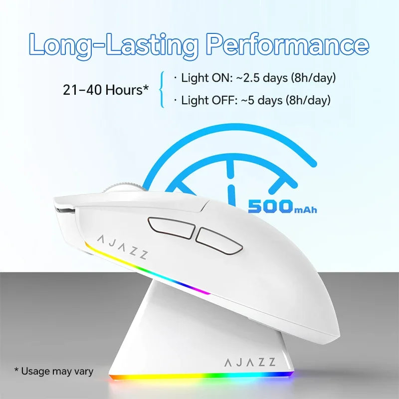 AJAZZ AJ139 V2 MC/AJ139 PRO belaidė žaidimų pelė su PAW3311/PAW3395 jutikliu, 12000DPI/26000DPI, 500mAh „Bluetooth“ pelė žaidėjams, skirta PC