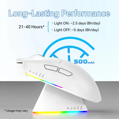 AJAZZ AJ139 V2 MC/AJ139 PRO belaidė žaidimų pelė su PAW3311/PAW3395 jutikliu, 12000DPI/26000DPI, 500mAh „Bluetooth“ pelė žaidėjams, skirta PC