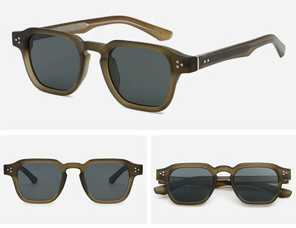 Peekaboo irregular sunglasses for women black brown retro style square sun glasses for men uv400 summer accessories 2025