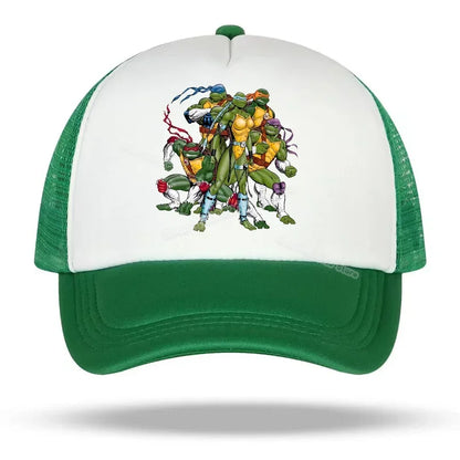 Teenage Mutant Ninja Turtles Baseball Cap Embroidered Cartoon Anime Print Hats Duck Tongue Hat Nethats Sun Visor Headgear Gifts