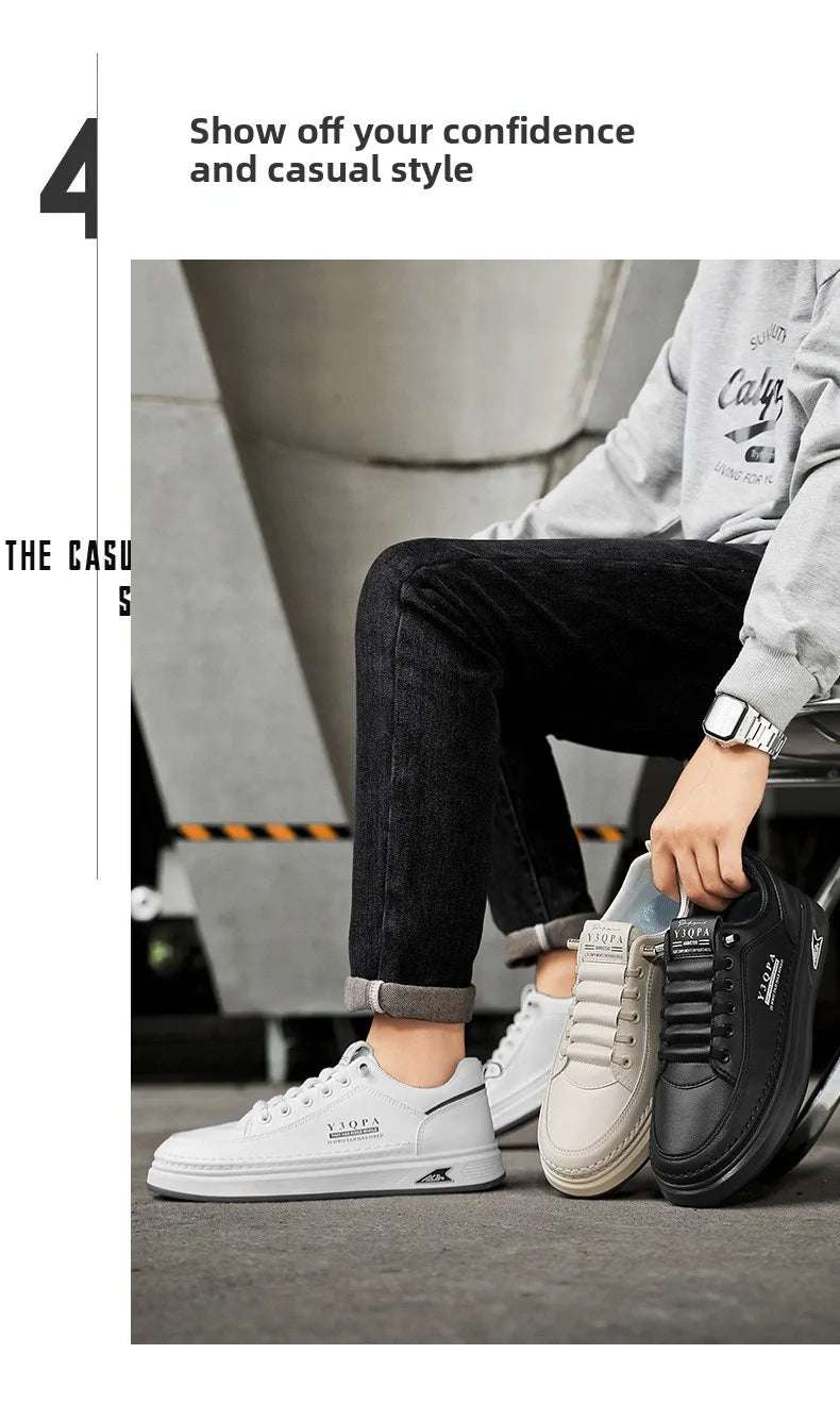 Men's Summer Fashionable Casual Driving Shoes Sporty Slip-On Loafers Versatile Comfortable Breathable Wear-Resistant Leather -..