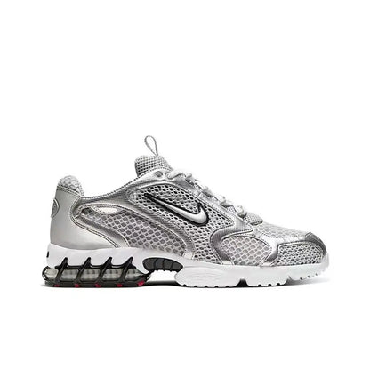 Nike Air Zoom Spiridon Cage 2 унисекс ниски ежедневни обувки, спортни, износоустойчиви, сиви и червени лайфстайл обувки CJ1288-600