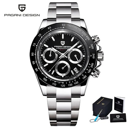PAGANI DESIGN 2025 New Men's Watches Luxury Rose Gold Quartz Watch For Men 100M Waterproof Sports Chronograph Wristwatch Men