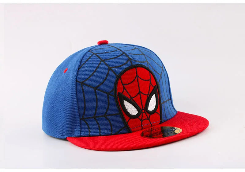 2026 HotAnime Cartoon Spiderman Hats for Kids Toddler  Baseball Cap Spring Snapback Hip Hop Adjustable Caps