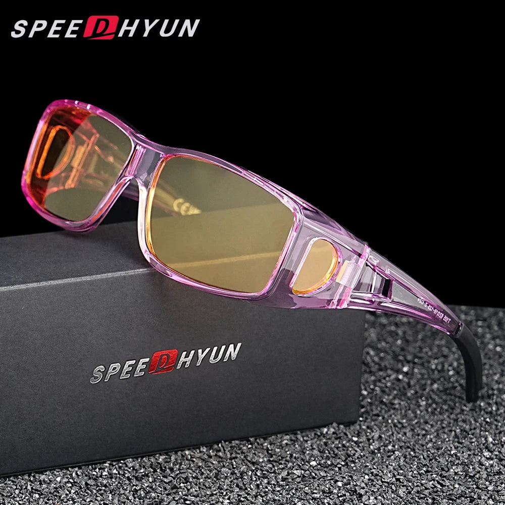 SPEEDHYUN Fit Over Wrap Sunglasses Men Women Anti Glare Night Vision UV400 Protection Driving Sport Protective Glasses Eyewear