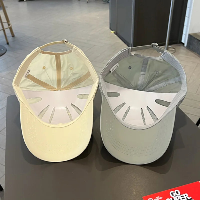 Pălărie de vară cu broderie, cu uscare rapidă; șapcă de baseball de primăvară și toamnă, cu protecție solară, pentru activități în aer liber, cu vizieră sportivă reglabilă