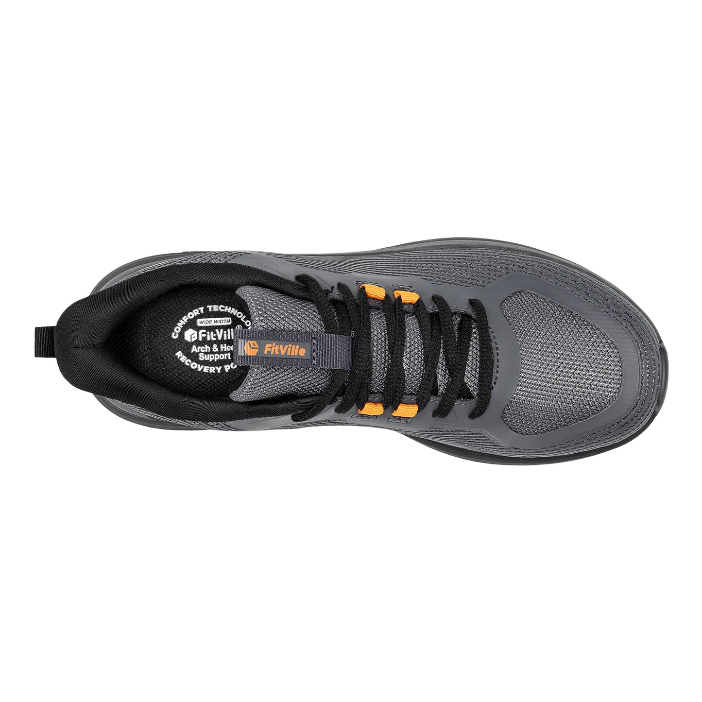Fittington Walking Shoes for Men Extra Wide Sneakers Comfortable Lightweight Running Sport Shoes with Arch Support For Flat Feet