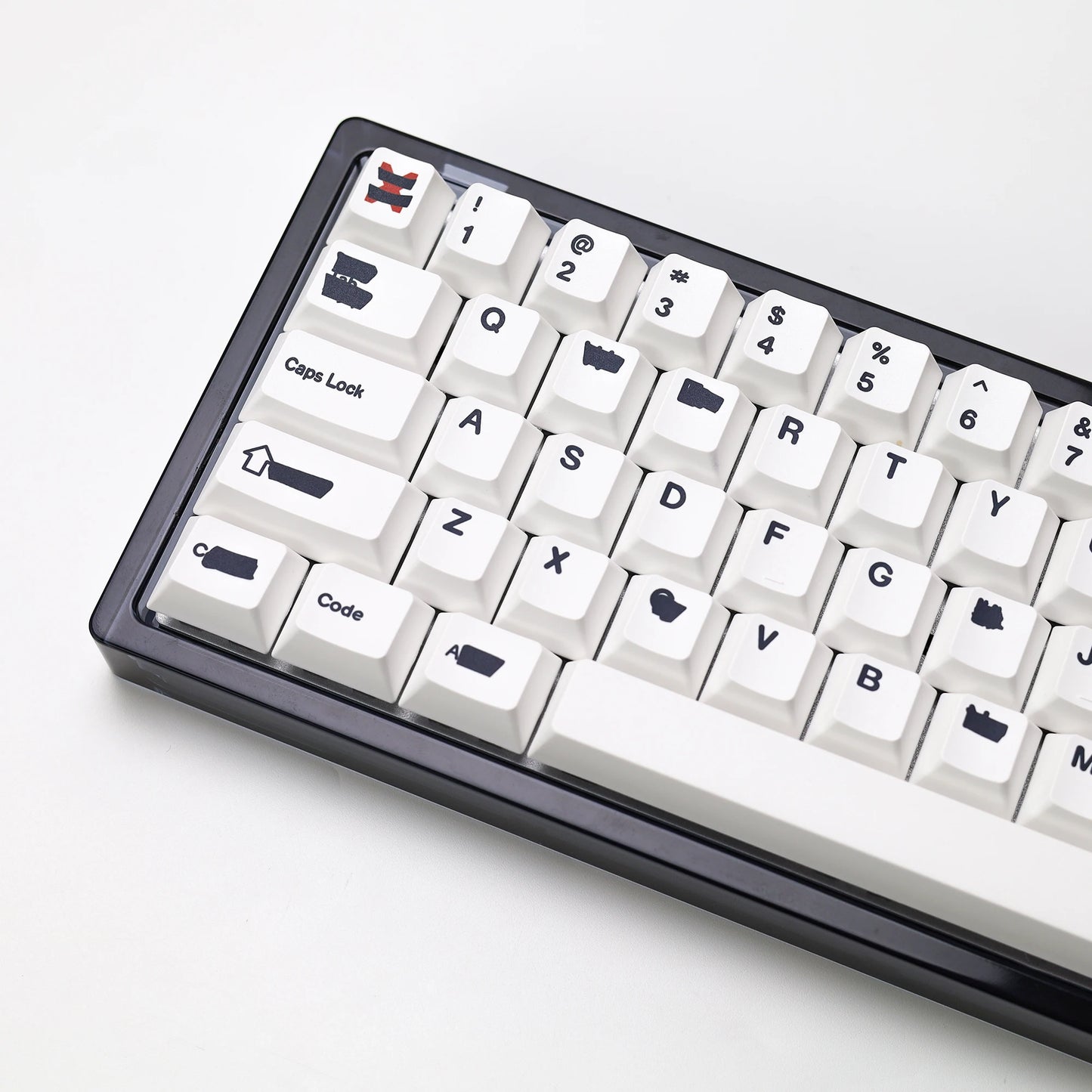 KBDiy Retro GMK Redacted Keycaps White ISO Cherry Profile PBT Keycap Alice Spacer Bar 7u For 60 Mechanical Keyboard MX Switch