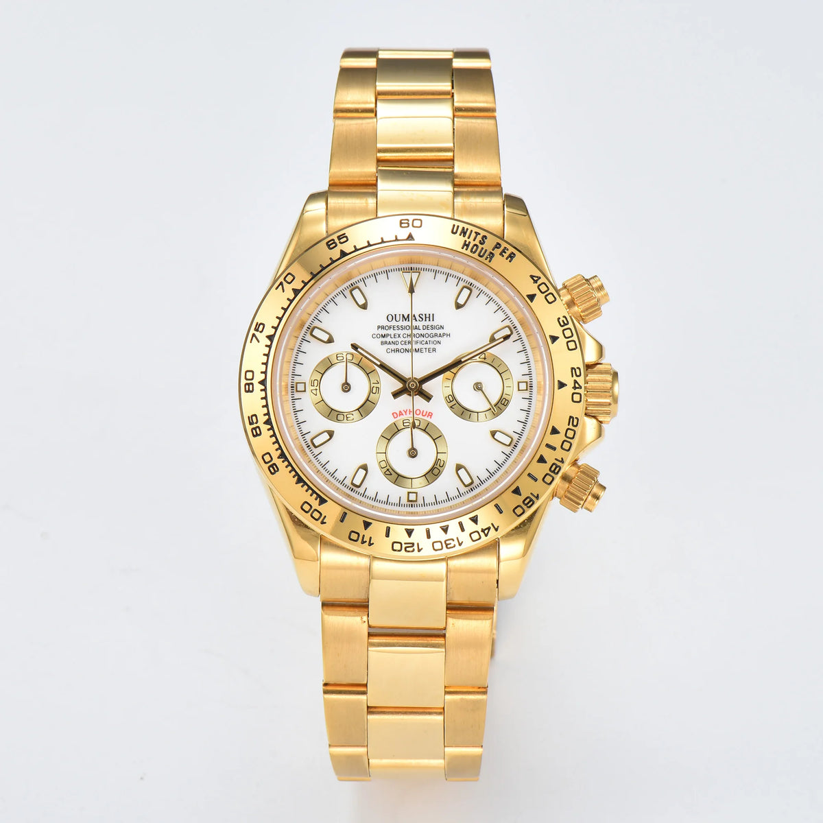 Luxury VK63 Watches gold 39mm quartz Chronograph Business Watch Men's VK63 Sport Sapphire Glass Gem dial Ceramic bezel inser