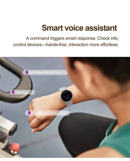 New 1.32inch Smart Watch For Women Health ECG Health Lady Watches Full Touch Screen Call Custom Dial Diamond Strap Smartwatch