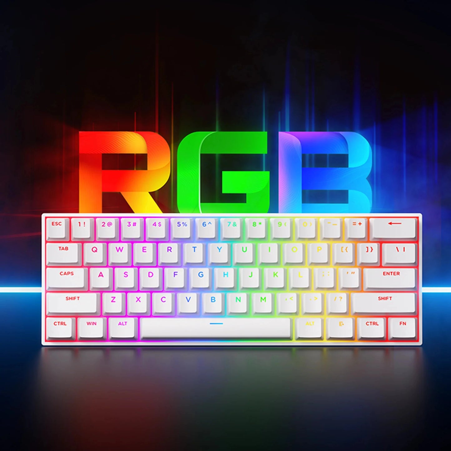 Teclado Gaming MCHOSE ACE 68 com Switches Magnéticos Hall Effect, Rapid Trigger, RGB Programável, 8K Hz, DKS/MT/TGL/RS/SOCD