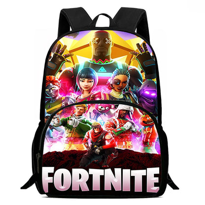 Kids School Backpack with Front Pocket, Light Weight Cartoon Fortnite Children Backpack For Age 6-9, Bags For Boys Girls