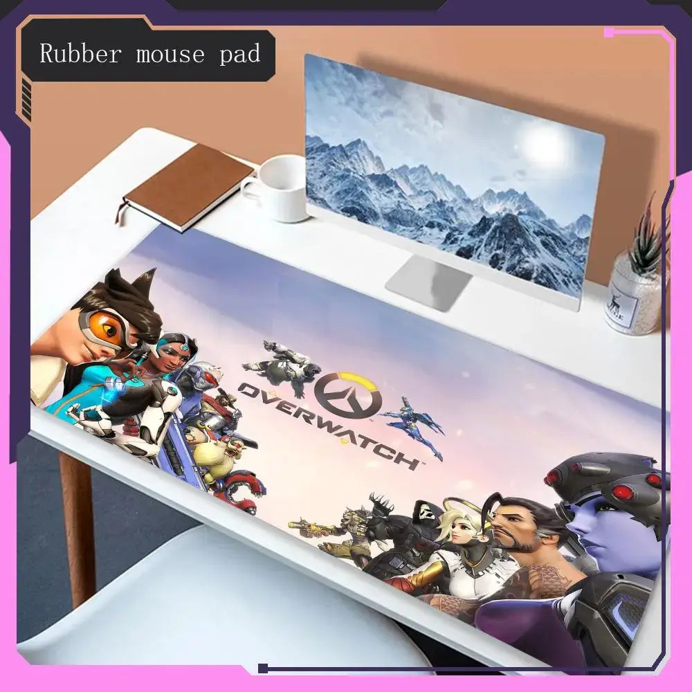 Alfombrilla para ratón Overwatch superventas, alfombrilla animada, accesorios gaming para escritorio, alfombrilla para portátil superventas