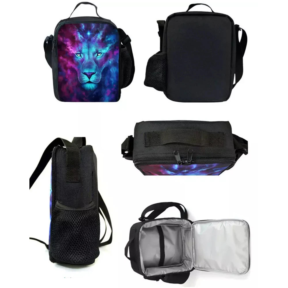 Hot Game Child Backpacks Lunch Bag Pencil Case Pupil Large Capacity School Bags Design-F-FortniteS For Boy Girl Best Gift