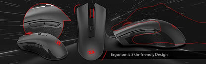 Mouse wireless ottico Redragon M652 2.4G con ricevitore USB, mouse portatile per gaming e ufficio, 5 livelli DPI regolabili