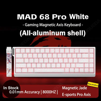 MADLIONS MAD 60/68HE Gaming Magnetic Switch Keyboard Wired Key Web Drive Custom 8K 61/68 Return RT Adjustable Keystroke Hot Swap