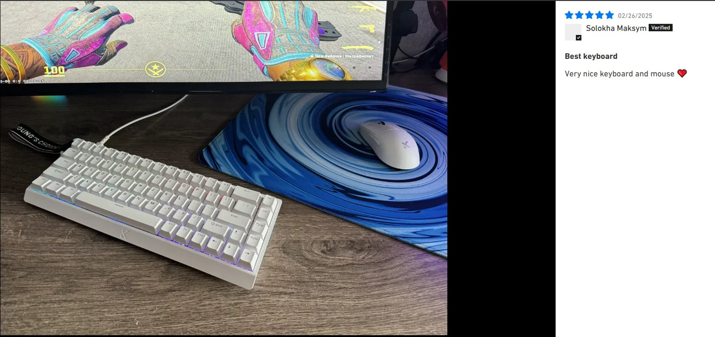 Teclado Gaming MCHOSE ACE 68 com Switches Magnéticos Hall Effect, Rapid Trigger, RGB Programável, 8K Hz, DKS/MT/TGL/RS/SOCD