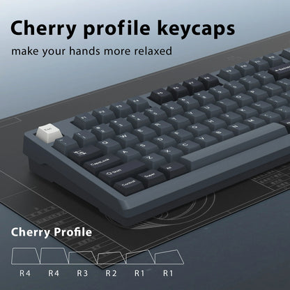 KBDiy 174 Teclas/Conjunto PBT GMK Apollo Keycap Double Shot Minimalista ISO Perfil Cherry para Teclado Mecânico Gaming Keycaps para MX