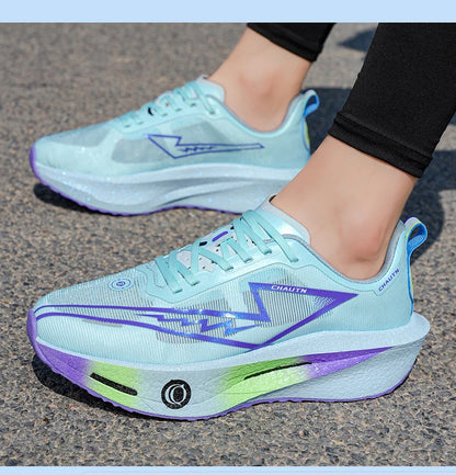 Men Running Shoes Speciality Carbon Plate Sports  Marathon Breathable Lightweight Women Comfortable Nonskid Chunta Sneakers