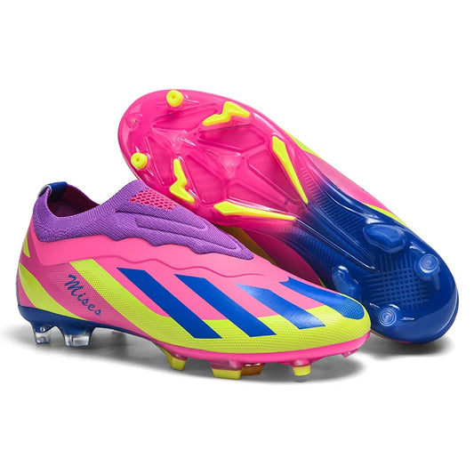 New Men Soccer Shoes Cleats Outdoor Sport Training Breathable Football Boots Long Spikes FG Boys Non Slip Match Comfortable
