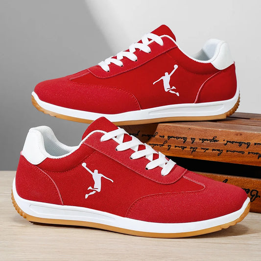 Men's Shoes, Spring and Autumn Trendy Shoes, New Cross-Border Models, White, Black, Red Sneakers, Soft-Soled Breathable Men's Low-Top Versatile Casual Shoes