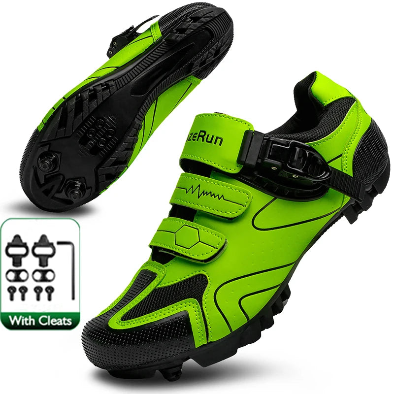 Neutral MTB Cycling Shoes, Compatible With Pelaton Road Cycling Shoes, Men's Cycling Sports Shoes, Reflective Strip Design