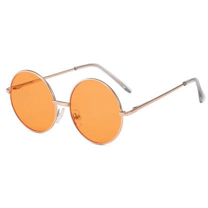 Children's sunglasses metal frame round sunglasses  simple anti ultraviolet tide children's glasses