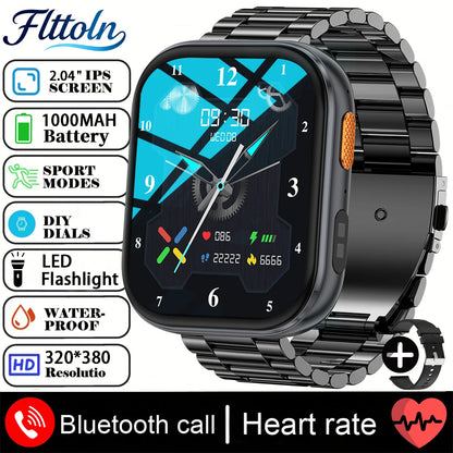 New 1000mAh Battery Smart Watch Women Heart Rate Sleep Monitoring Bluetooth Call IP68 Waterproof Smartwatch Men For Android IOS