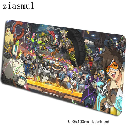 Overwatch mouse pad 90x40cm mousepads Aesthetic gaming mousepad gamer Gorgeous personalized mouse pads keyboard PC pad