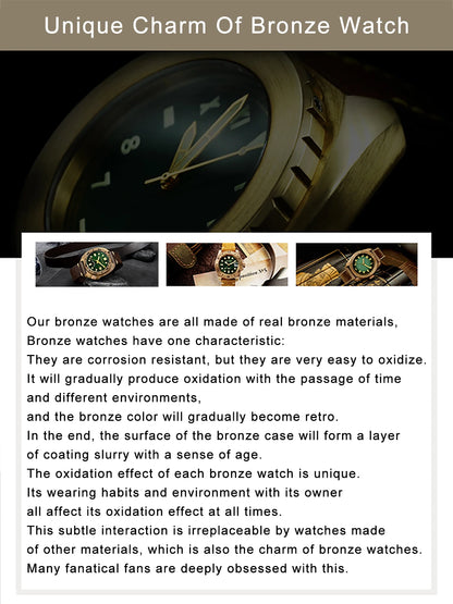 San Martin 42mm Retro Titanium Diver Watch NH35 Automatic Men Mechanical Watches Bronze Bezel Sapphire Luminous Waterproof 200m