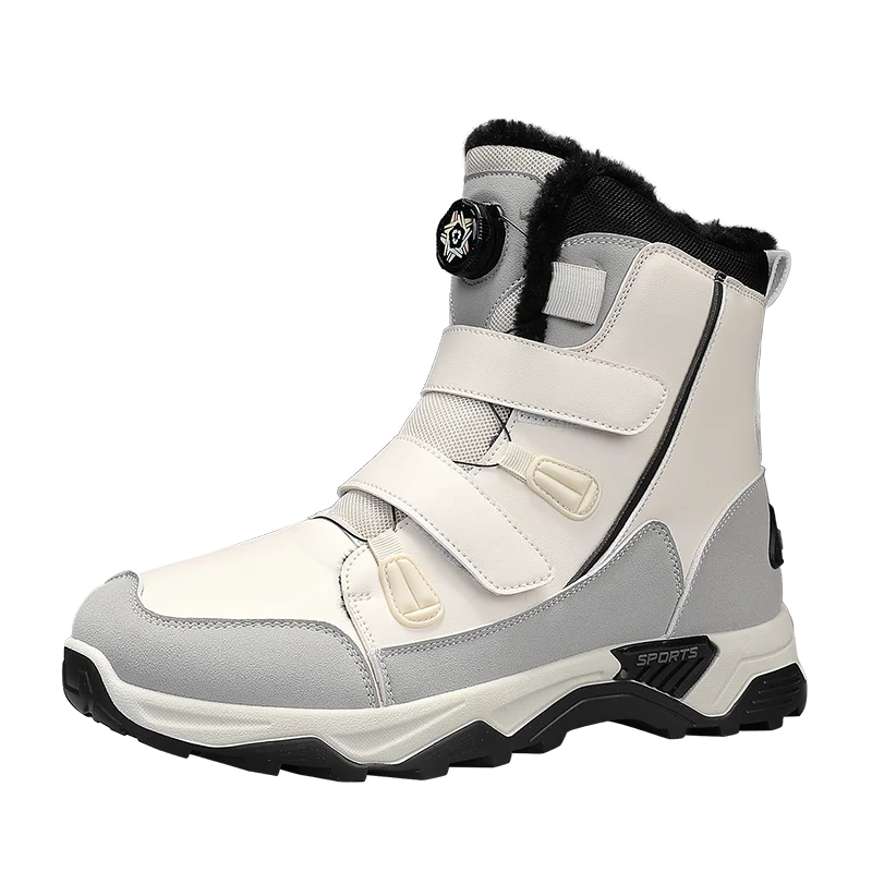 Bottes de neige imperméables pour hommes, chaussures d'extérieur d'hiver, semelle intermédiaire chaude avec antidérapantes, résistantes à l'abrasion, 2025