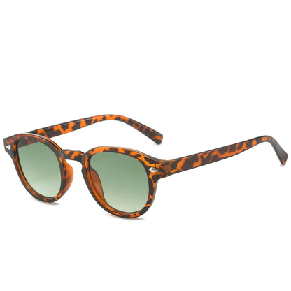Simple Vintage Round Sunglasses Women Men 2025 Luxury Brand Design Retro Rivet Yellow Blue Lens Square Sun Glasses Female UV400