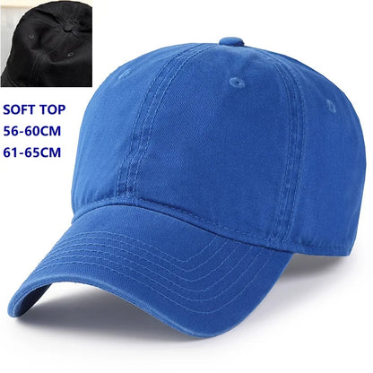 Bejzbol kape za muškarce s velikom glavom, za žene, XXL, prevelike, visoke krune, podesive, jednobojne, s kopčom (snapback), 56-60 cm, 60-65 cm