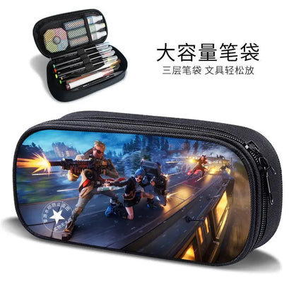 Fortnite new style elementary school student personalized pencil case game peripheral cartoon large capacity stationery bag gift