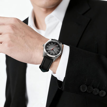 BERNY Men's Watch 10ATM Sapphire Luminous Fashion Quart Watches Full Stainless Steel Classic Dress Business Wristwatch