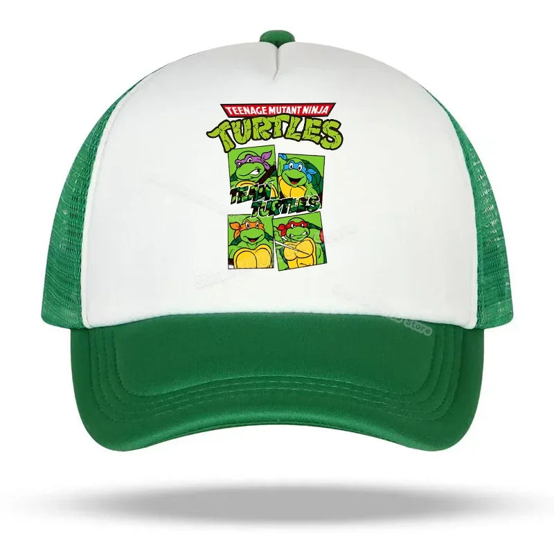 Teenage Mutant Ninja Turtles Baseball Cap Embroidered Cartoon Anime Print Hats Duck Tongue Hat Nethats Sun Visor Headgear Gifts